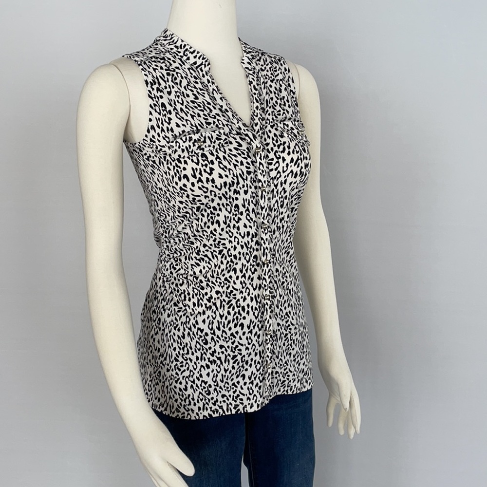 WHBM Leopard Sleeveless Top Size Small - Picture 10 of 16